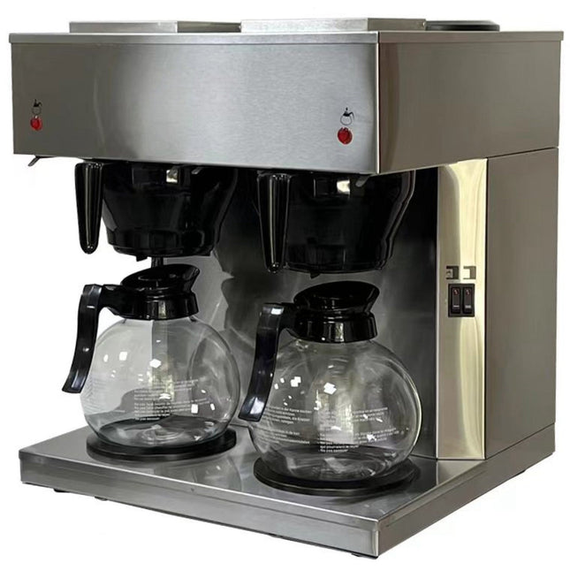 Commercial Twin Filter Coffee Maker Manual Fill 2 Glass Jugs 4 Hotplates |  Rbd286 Ad2
