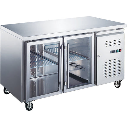 Professional Refrigerated Counter 2 Glass Doors Depth 600mm |  Rs21 Vg