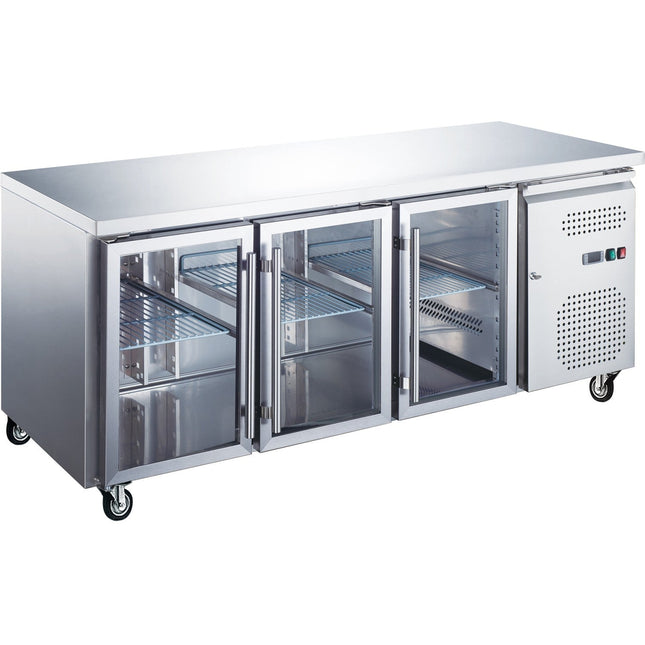 Commercial Refrigerated Counter 3 Glass Doors Depth 700mm |  Thp3100 Tng
