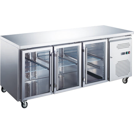 Commercial Refrigerated Counter 3 Glass Doors Depth 600mm |  Thsnack3100 Tng