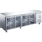 Commercial Refrigerated Counter 4 Glass Doors Depth 700mm |  Rg41 Vglass