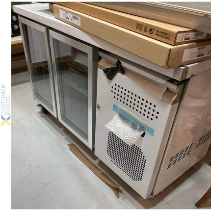 Professional Refrigerated Counter 2 Glass Doors Depth 600mm |  Rs21 Vg