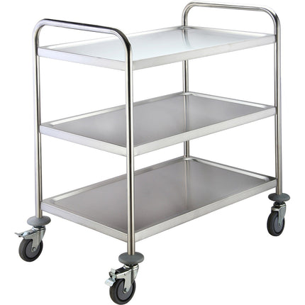 Commercial Stainless Steel Service Trolley 3 Tier 1000x600x940mm |  Vs3 R106