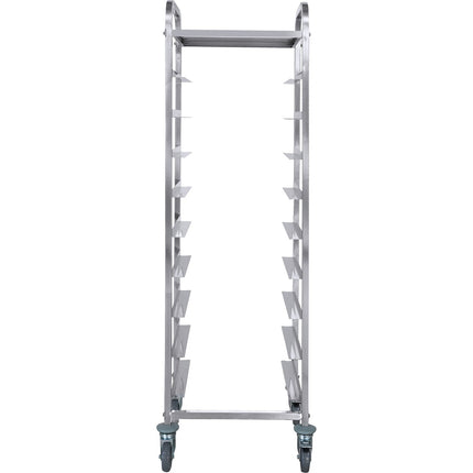 Commercial Dishwasher Basket Trolley With Top Shelf Stainless Steel 9 Levels 550x510x1700mm |  Rt5509 T