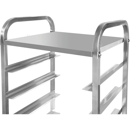 Commercial Dishwasher Basket Trolley With Top Shelf Stainless Steel 9 Levels 550x510x1700mm |  Rt5509 T