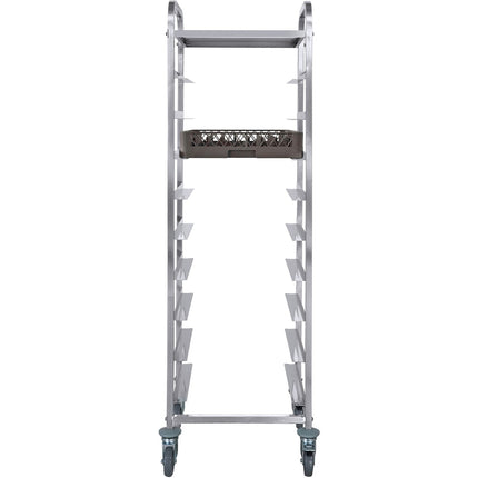 Commercial Dishwasher Basket Trolley With Top Shelf Stainless Steel 9 Levels 550x510x1700mm |  Rt5509 T