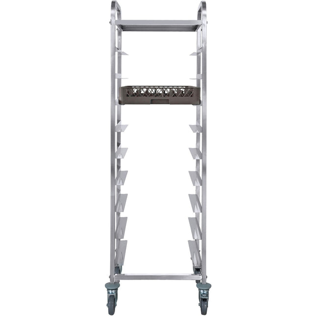 Commercial Dishwasher Basket Trolley With Top Shelf Stainless Steel 9 Levels 550x510x1700mm |  Rt5509 T