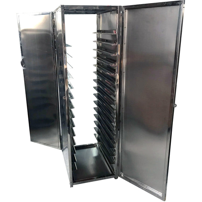 Professional Front And Rear Door Mobile Bakery Trolley With Cabinet 15 Tier Stainless Steel |  Rtc201