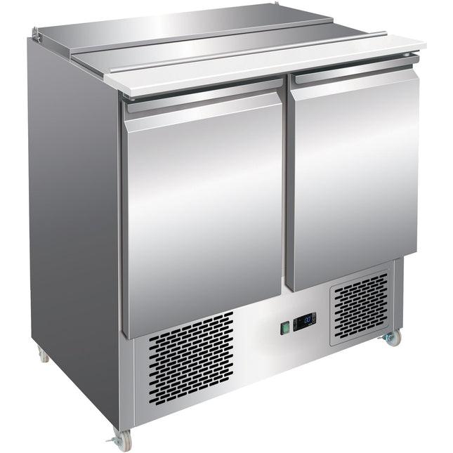 2 Door Saladette Counter Fridge With Chopping Board 240 L |  Ths900