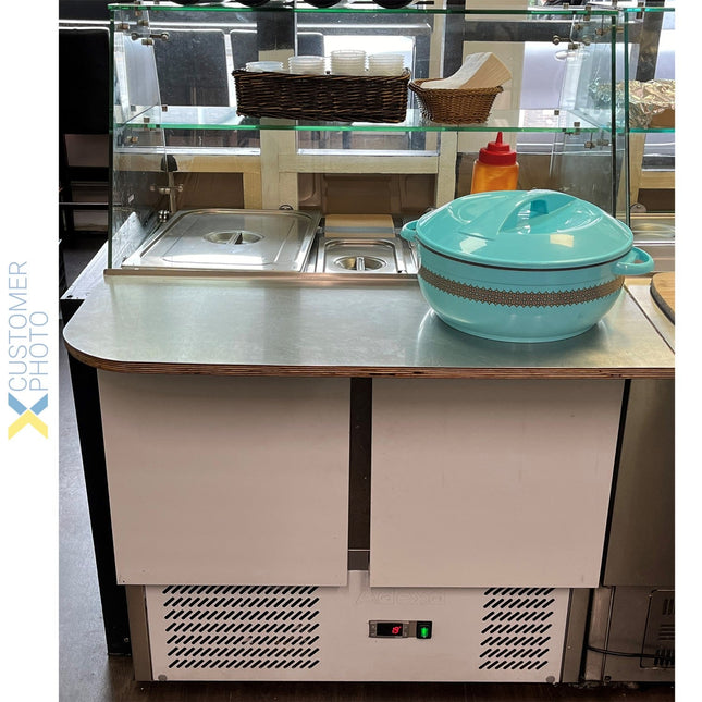 Saladette With Glass Display 2 Doors |  S92 Sq