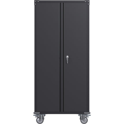 Commercial Mobile Black Steel Cabinet 2 Doors 800x410x1800mm |  Sart204
