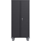 Commercial Mobile Black Steel Cabinet 2 Doors 800x410x1800mm |  Sart204