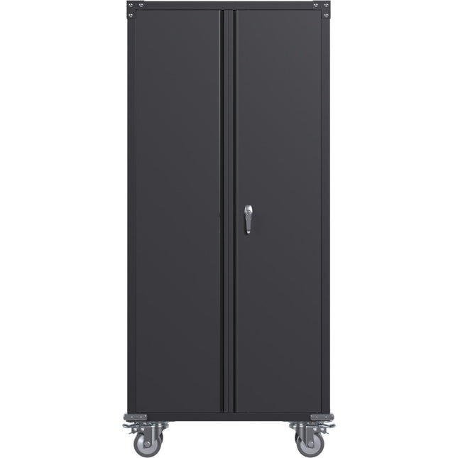 Commercial Mobile Black Steel Cabinet 2 Doors 800x410x1800mm |  Sart204