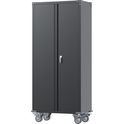 Commercial Mobile Black Steel Cabinet 2 Doors 800x410x1800mm |  Sart204