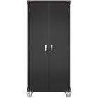 Professional Black 2 Door Lockable Steel Tool Cabinet With 4 Adjustable Shelves 800x420x1830mm |  Sart214
