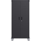 Professional Black 2 Door Lockable Steel Tool Cabinet With 4 Adjustable Shelves 800x420x1830mm |  Sart216