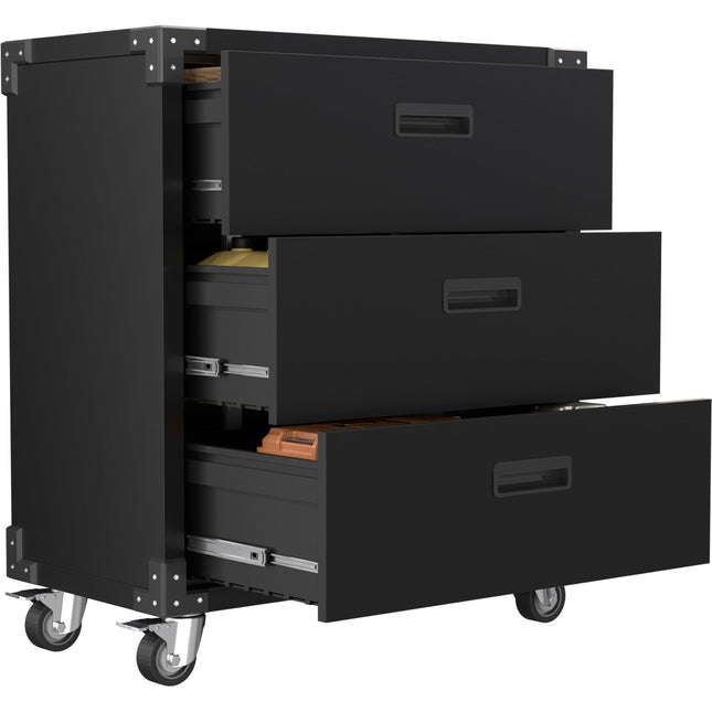 Professional Black 3 Drawer Steel Tool Cabinet 800x420x900mm |  Sart218