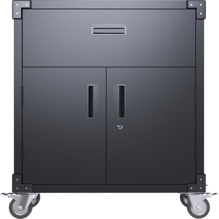 Professional Mobile Black 2 Door 1 Drawer Steel Tool Cabinet 800x420x900mm |  Sart222