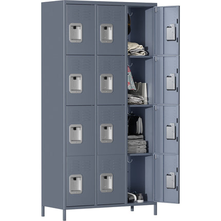 Commercial Grey 12 Door Locker 900x400x1830mm |  Sart242