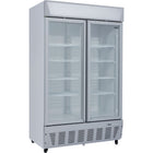 Commercial Display Refrigerator Upright 1020 Litres Double Hinged Glass Door Led Canopy Grey |  Scc1127