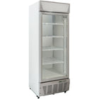 Commercial Display Refrigerator Upright 500 Litres Hinged Glass Door Led Canopy Grey |  Scc517
