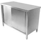 Commercial Worktop Floor Cupboard Sliding Doors Stainless Steel 1400x600x850mm |  Vtc146 Sl