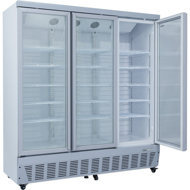 Commercial Display Refrigerator 1587 Litres Upright 3 Glass Doors Ventilated Cooling 1830x730x2020mm | Sct1727