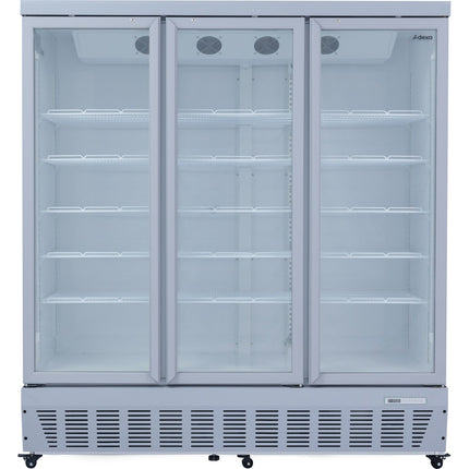 Commercial Display Refrigerator 1587 Litres Upright 3 Glass Doors Ventilated Cooling 1830x730x2020mm | Sct1727