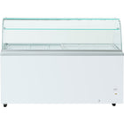Commercial Display Chest Freezer Curved Sliding Glass Lid With Glass Canopy 453 Litres |  Sd551 S Sd551 Sglasstop