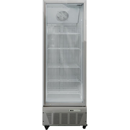Commercial Freezer Upright 490 Litres Hinged Glass Door Grey |  Sdf500