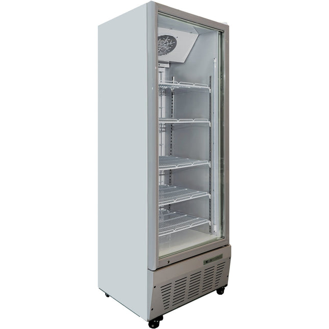 Commercial Freezer Upright 490 Litres Hinged Glass Door Grey |  Sdf500