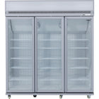 Commercial Display Freezer Upright 1500 Litres Triple Hinged Glass Door Led Canopy Grey |  Sdm1500