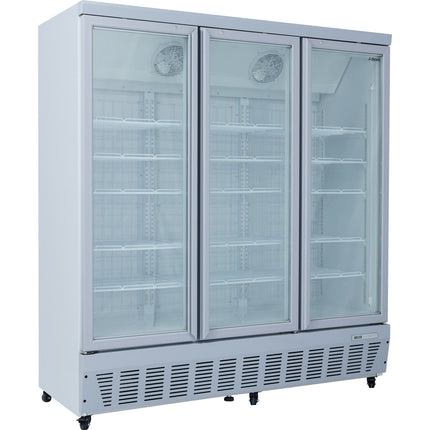 Commercial Display Freezer 1496 Litres Upright 3 Glass Doors Ventilated Cooling 1830x730x2020mm | Sdt1500