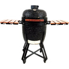 22&Quot; Ceramic Kamado Bbq Grill Egg Xl Black |  Se21 Black