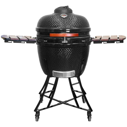 24&Quot; Ceramic Kamado Bbq Grill Egg Xl Black |  Se24 Black