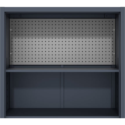 Heavy Duty Grey 2 Door Lockable Steel Tool Cabinet With 4 Shelves &Amp; Pegboard 800x400x1800mm |  Setc1 Grey