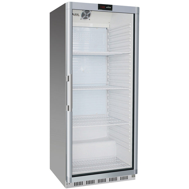 620lt Commercial Freezer Stainless Steel Upright Cabinet Single Glass Door |  Sf600 G