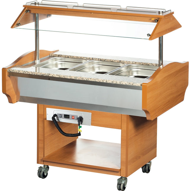 Hot Salad Bar 3x Gn1/1 Walnut |  Shbm3 C