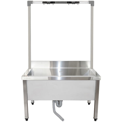 Commercial Stainless Steel Mop Sink With High Rack &Amp; 2 In 1 Mop Holder 1000x600x550mm | Smsjyhr10060