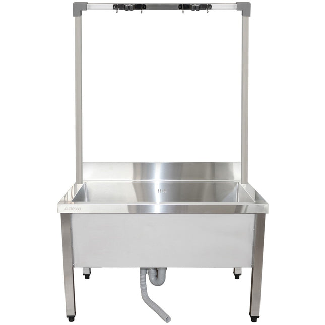 Commercial Stainless Steel Mop Sink With High Rack &Amp; 2 In 1 Mop Holder 1000x600x550mm | Smsjyhr10060