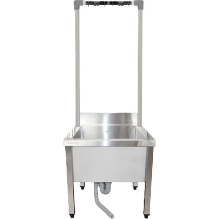 Commercial Stainless Steel Mop Sink With High Rack &Amp; 2 In 1 Mop Holder 600x600x550mm | Smsjyhr6060