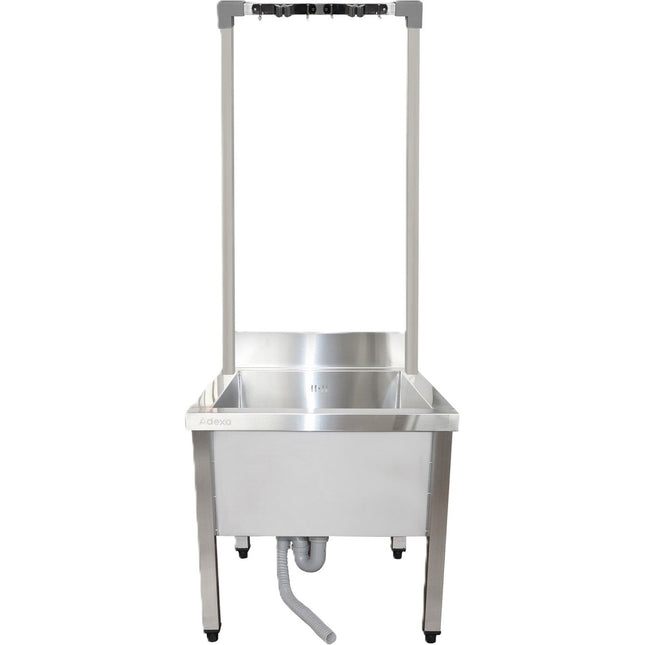 Commercial Stainless Steel Mop Sink With High Rack &Amp; 2 In 1 Mop Holder 600x600x550mm | Smsjyhr6060