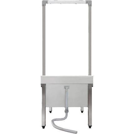 Commercial Stainless Steel Mop Sink With High Rack &Amp; 2 In 1 Mop Holder 600x600x550mm | Smsjyhr6060