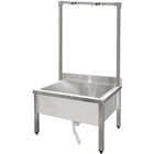 Commercial Stainless Steel Mop Sink With High Rack &Amp; 2 In 1 Mop Holder 800x600x550mm | Smsjyhr8060