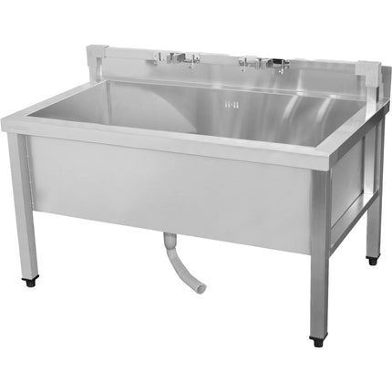 Commercial Stainless Steel Mop Sink With Low Rack &Amp; 2 In 1 Mop Holder 1000x600x550mm | Smsjylr10060