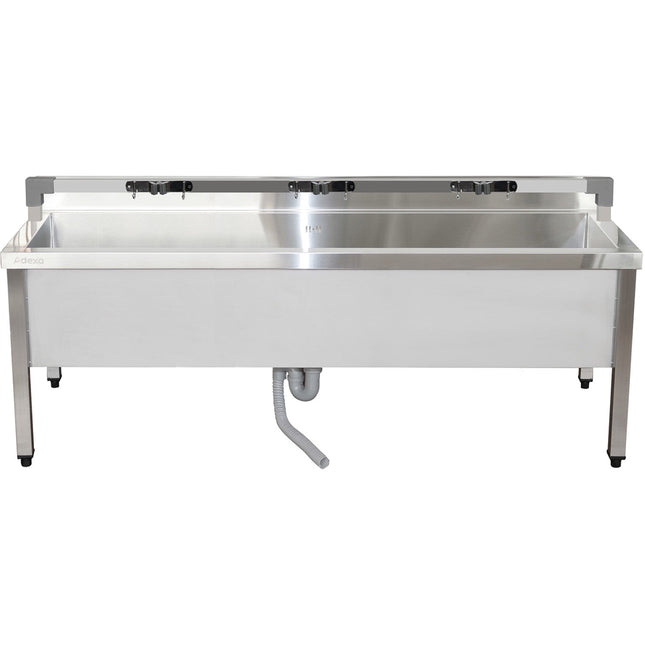 Commercial Stainless Steel Mop Sink With Low Rack &Amp; 2 In 1 Mop Holder 1500x600x550mm | Smsjylr15060