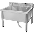 Commercial Stainless Steel Mop Sink With Low Rack &Amp; 2 In 1 Mop Holder 800x600x550mm | Smsjylr8060