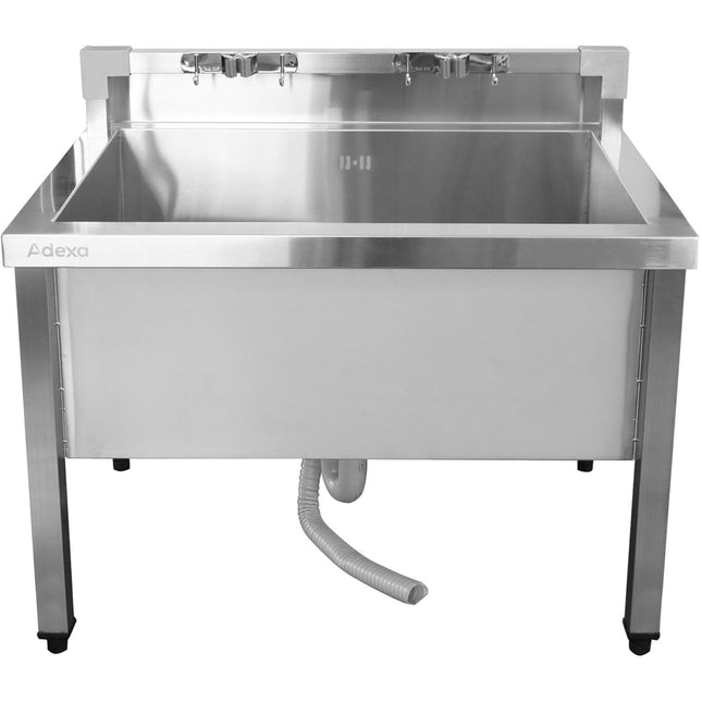 Commercial Stainless Steel Mop Sink With Low Rack &Amp; 2 In 1 Mop Holder 800x600x550mm | Smsjylr8060