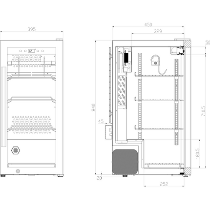 Professional Meat Dry Ageing Maturing Refrigerator 75 Litres |  Sn75