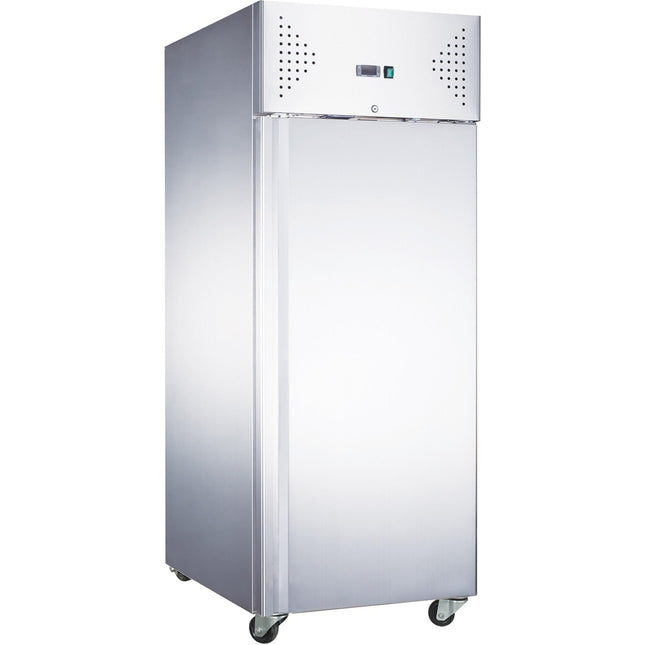 400lt Commercial Refrigerator Stainless Steel Slimline Upright Cabinet Single Door Ventilated Cooling | R400 V